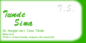 tunde sima business card