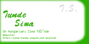 tunde sima business card